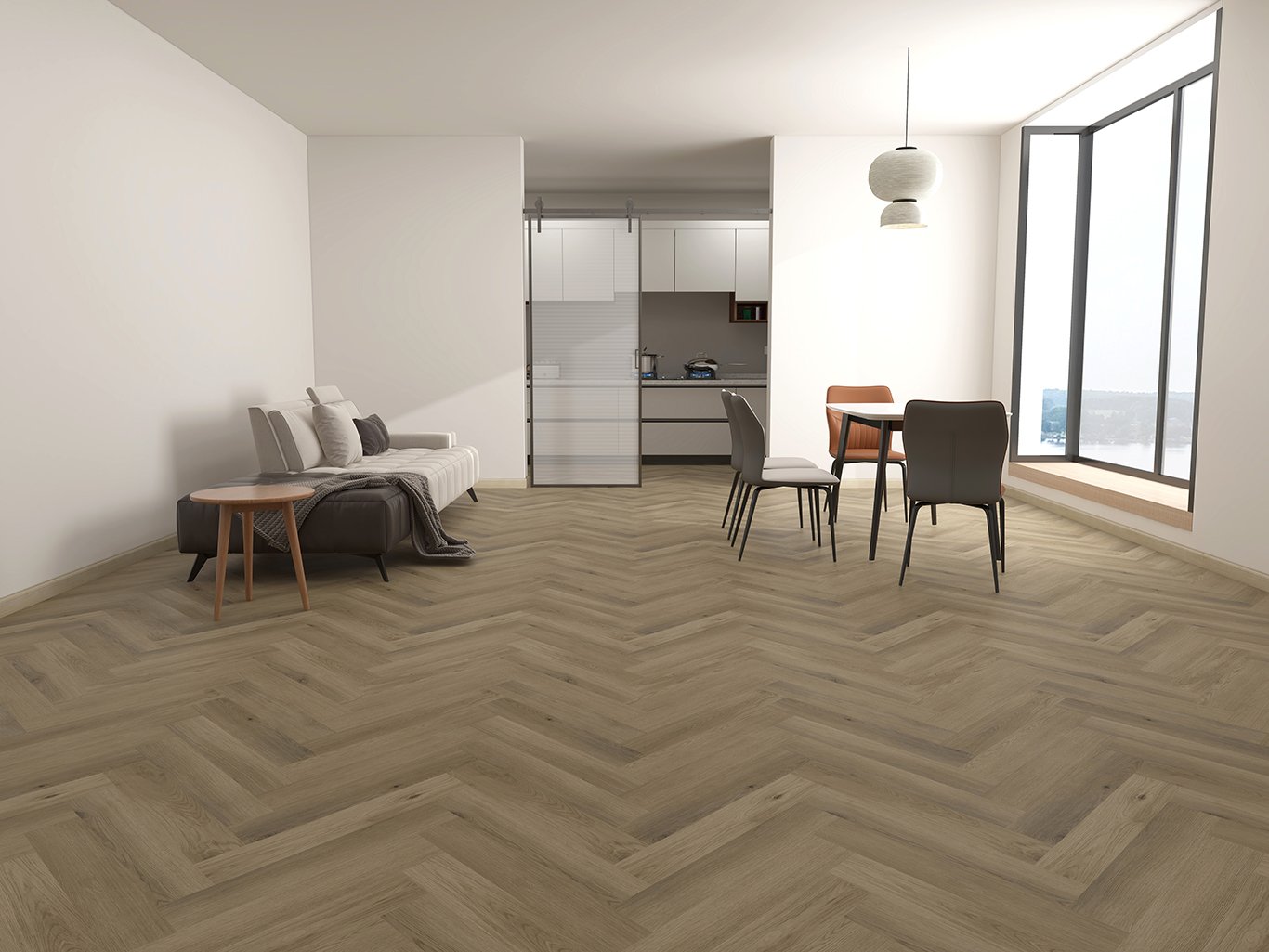 2.5mm Luxury Vinyl Tile (LVT) Herringbone Glue Down LVT Herringbone