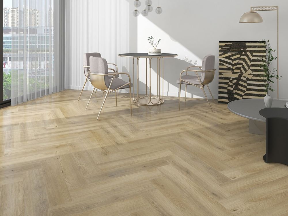 6.5mm SPC / Rigid Core Vinyl Herringbone Click System Herringbone