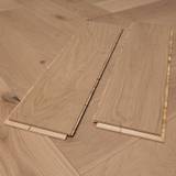 14mm Engineered Wood Herringbone Click System Classic Invisible Lacquered / Lac Modern Line Mid Oak Light - Image 1
