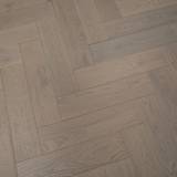 14mm Engineered Wood Herringbone Click System Brushed UV Oiled Modern Line Cool Mid Grey - Image 3