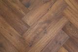 14mm Engineered Wood Herringbone Tongue & Groove Antique Modern Line Mid Oak Rich - Image 12