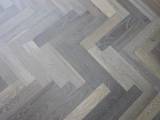 14mm Engineered Wood Herringbone Click System UV Oiled Project Line Narrow Planks Cool Mid Grey - Image 2