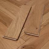 14mm Engineered Wood Herringbone Tongue & Groove UV Oiled Modern Line Narrow Planks Mid Oak Classic - Image 1