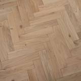 14mm Engineered Wood Herringbone Tongue & Groove Classic Unfinished Modern Line Narrow Planks Mid Oak Light - Image 2