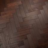 18mm Engineered Wood Herringbone Tongue & Groove Walnut Stain Brushed Lacquered / Lac Modern Line Narrow Planks Dark Brown - Image 2
