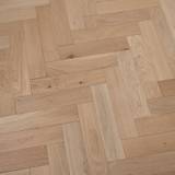 18mm Engineered Wood Herringbone Tongue & Groove Unfinished Modern Line Narrow Planks Mid Oak Light - Image 3