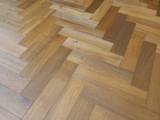 18mm Engineered Wood Herringbone Tongue & Groove Smoked / Double Smoked UV Oiled Modern Line Narrow Planks Dark Brown - Image 2