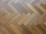 18mm Engineered Wood Herringbone Tongue & Groove Smoked / Double Smoked UV Oiled Modern Line Narrow Planks Dark Brown - Image 3