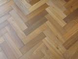18mm Engineered Wood Herringbone Tongue & Groove Smoked / Double Smoked UV Oiled Modern Line Narrow Planks Dark Brown - Image 4