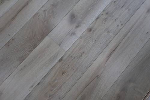 14mm Engineered Wood Straight Plank Tongue & Groove Grey Brushed Lacquered / Lac Trade Smart Collection Wide Planks