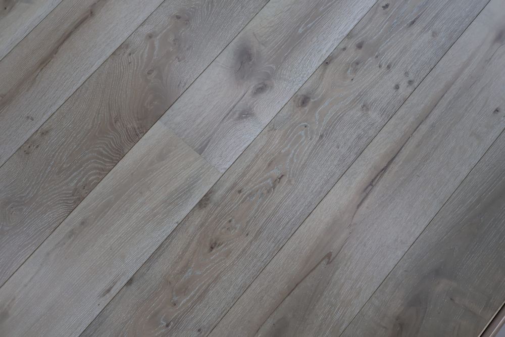 14mm Engineered Wood Straight Plank Tongue & Groove Grey Brushed Lacquered / Lac Trade Smart Collection Wide Planks