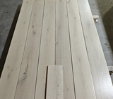 14mm Engineered Wood Straight Plank Tongue & Groove White Brushed Lacquered / Lac Trade Smart Collection Wide Planks - Image 1