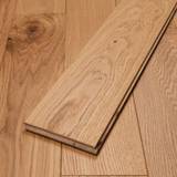 14mm Engineered Wood Straight Plank Tongue & Groove Brushed Lacquered / Lac Builder's Line Mid Oak Rich - Image 1