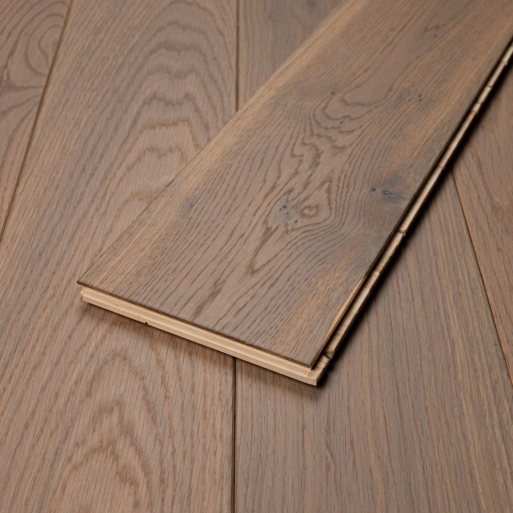 14mm Engineered Wood Straight Plank Tongue & Groove Classic Oiled Smoked / Double Smoked Master Line Pale/White