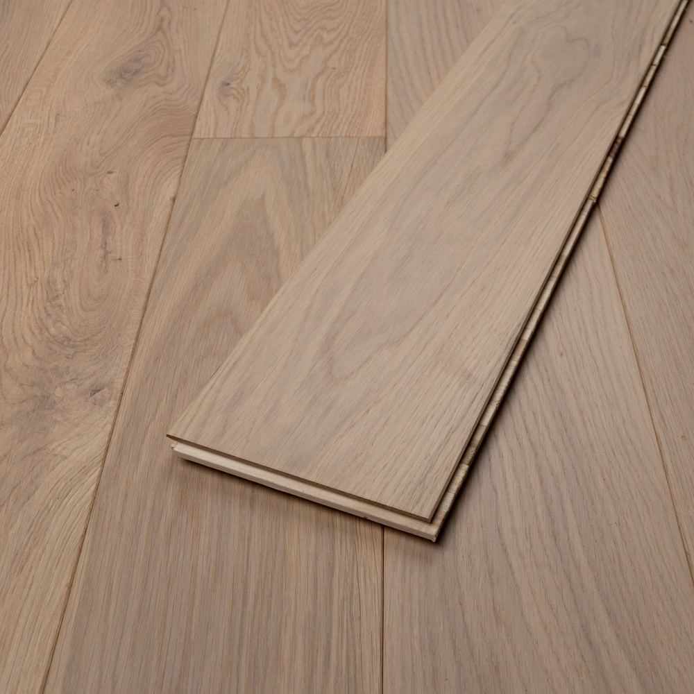 14mm Engineered Wood Straight Plank Tongue & Groove Classic Oiled Master Line Pale/White