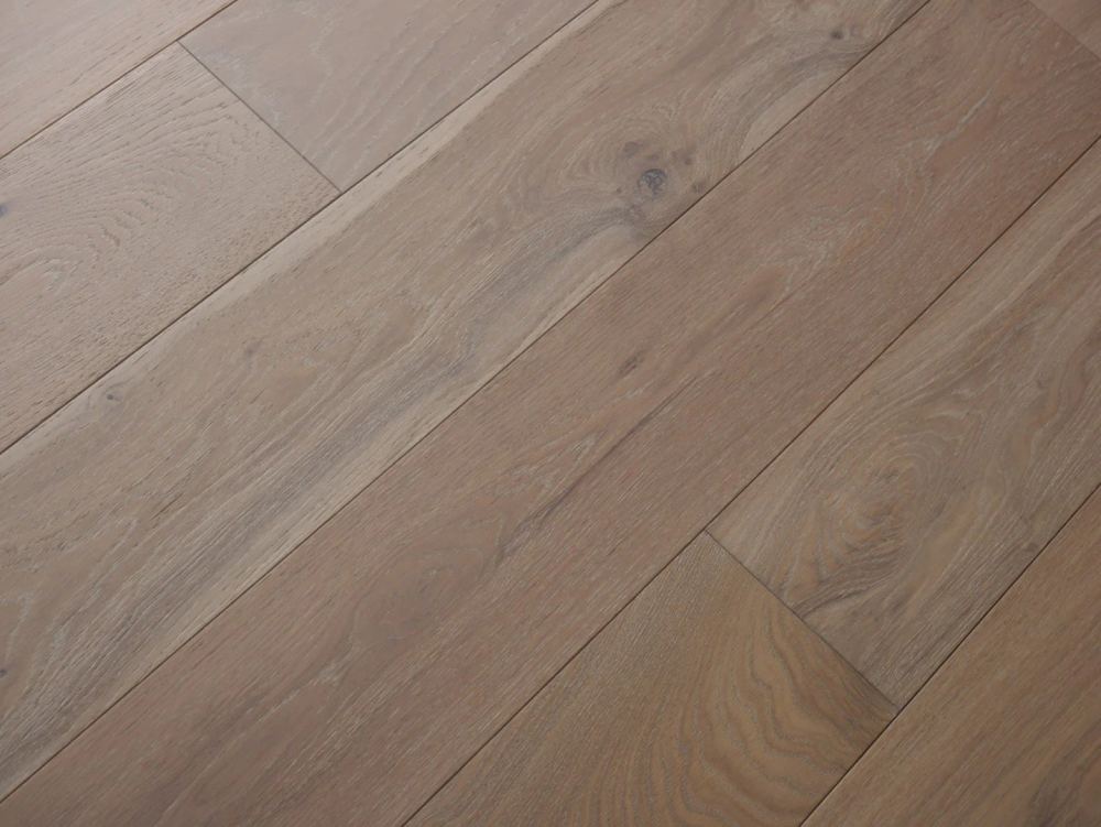 14mm Engineered Wood Straight Plank Click System UV Oiled Project Line Wide Planks Mid Oak Light