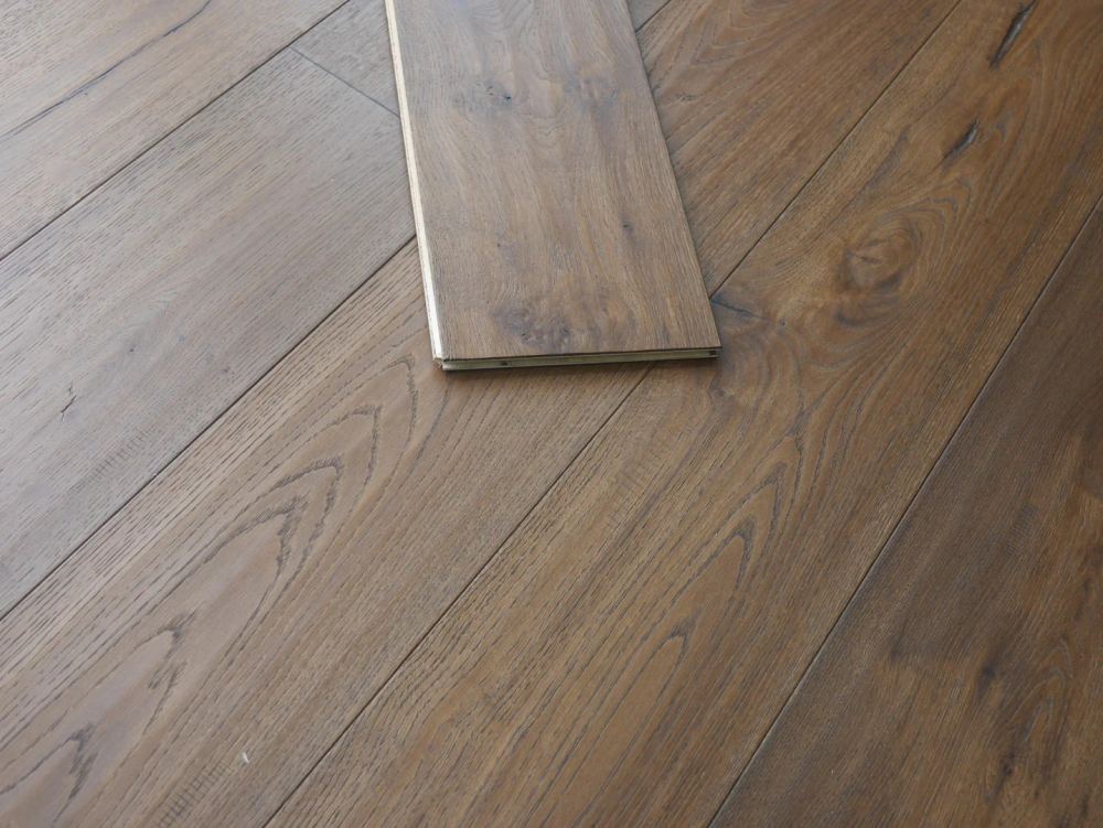14mm Engineered Wood Straight Plank Click System Antique Project Line Wide Planks Mid Oak Light