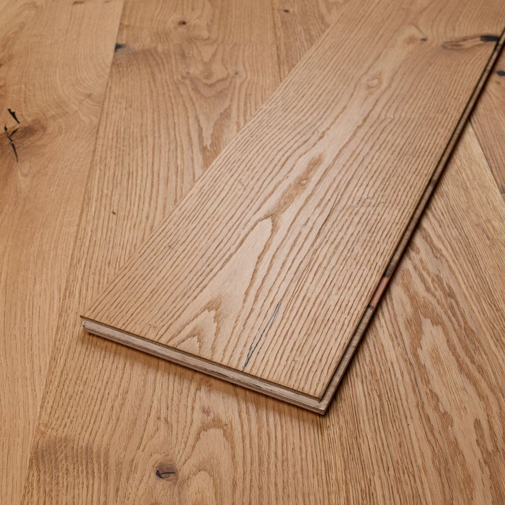 14mm Engineered Wood Straight Plank Tongue & Groove Brushed Classic Oiled Master Line Wide Planks Mid Oak Classic