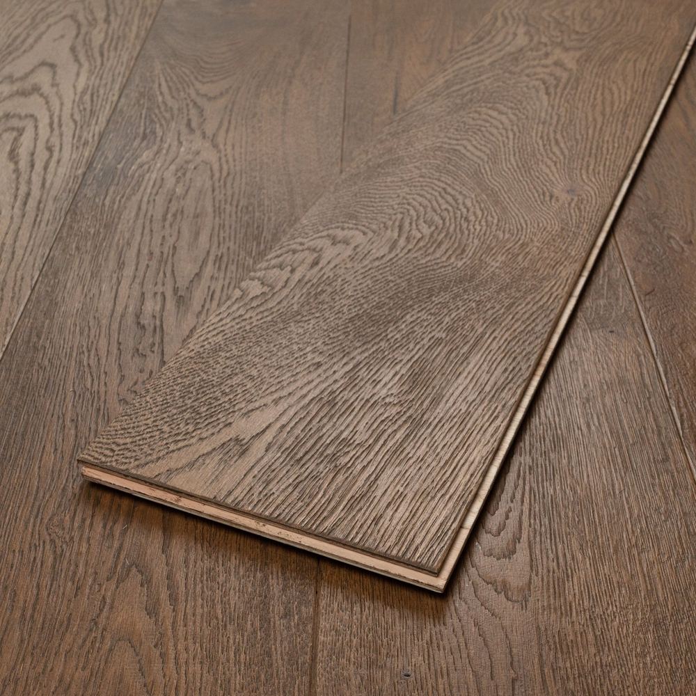 15mm Engineered Wood Straight Plank Tongue & Groove Brushed Distressed Heritage Collection Wide Planks Light