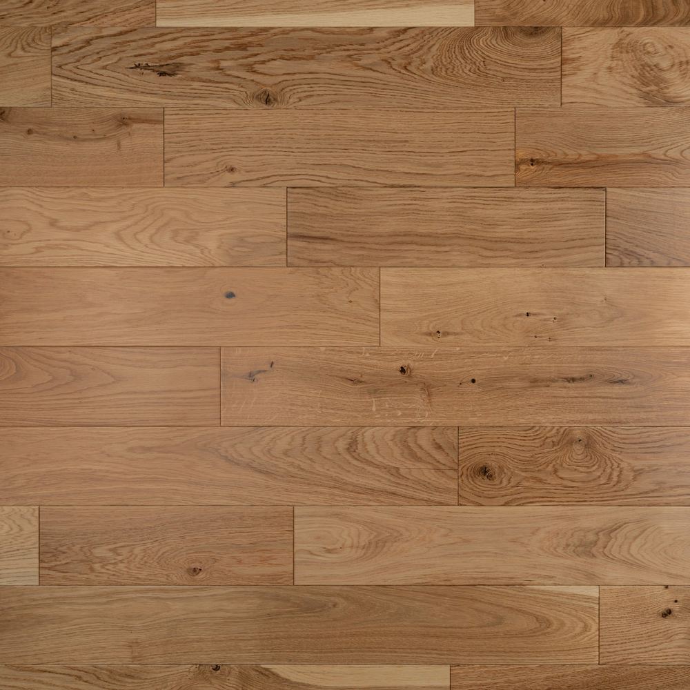 18mm Engineered Wood Straight Plank Click System Lacquered / Lac Traditional Line #N/A Mid Oak Classic