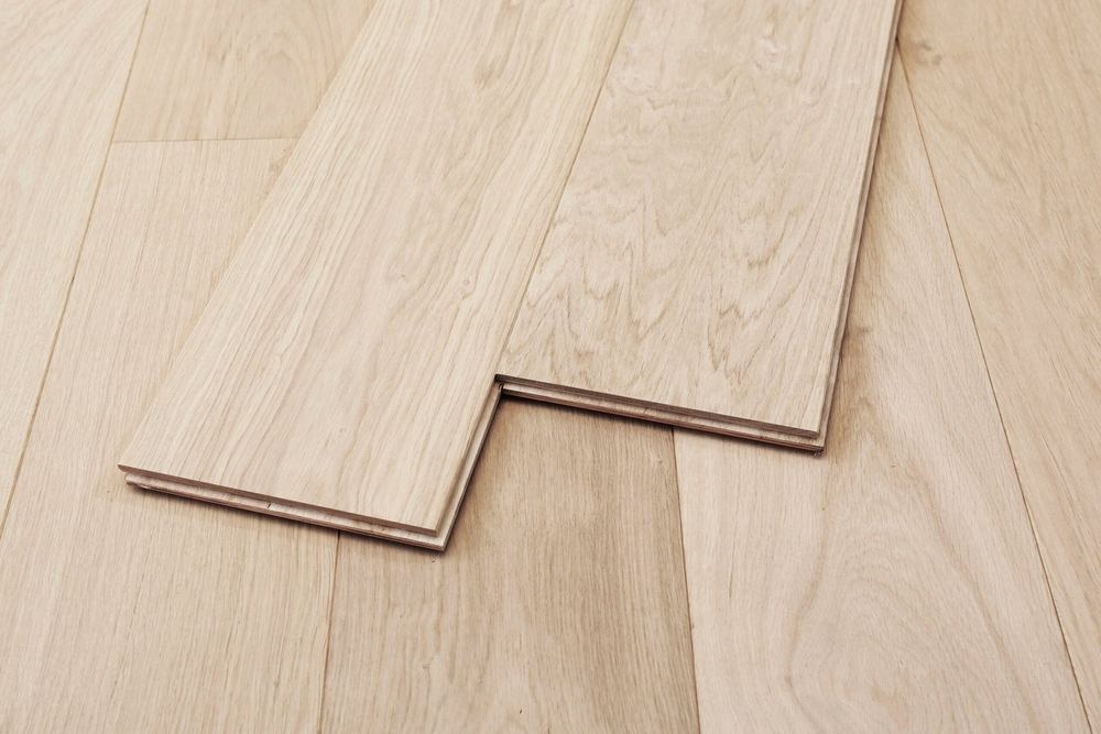 20mm Engineered Wood Straight Plank Click System Prime Unfinished Flooring Wide Planks Pale/White