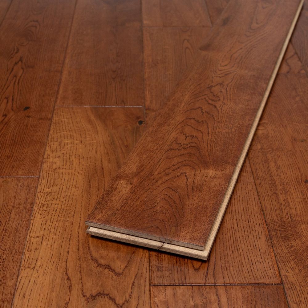 18mm Solid Wood Straight Plank Click System Traditional Line #N/A