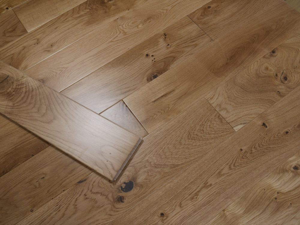 18mm Solid Wood Straight Plank Click System Traditional Line #N/A