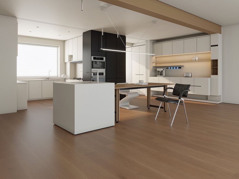 14mm Engineered Wood Straight Plank Tongue & Groove Sandy Oak Brushed UV Oiled Vibrant Collection Wide Planks Cool Mid Grey