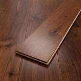 20mm Engineered Wood Straight Plank Tongue & Groove Walnut Lacquered / Lac Prestige Collection Wide Planks Dark Brown - Image 1