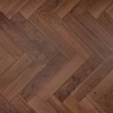 14mm Engineered Wood Herringbone Tongue & Groove Walnut American Black Lacquered / Lac Select UV Oiled Prestige Collection Dark Brown - Image 2