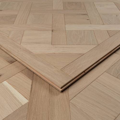 20mm Engineered Wood Versailles Tongue & Groove Brushed Classic Unfinished Premium Collection (Versailles Panel) Wide Planks Mid Oak Classic